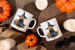 Watercolor Witch Clipart PNG Design