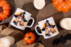 Watercolor Witch Clipart PNG Design