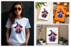 Watercolor Witch Clipart PNG Design