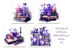 Halloween Background, 15x15 Witch Books and Potion Bottles 3 Product Image 2