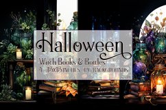 Halloween Background, 15x15 Witch Books and Potion Bottles 5 Product Image 1