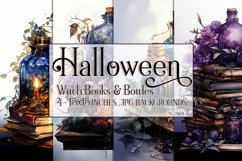 Halloween Background, 15x15 Witch Books and Potion Bottles 7 Product Image 1