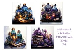 Halloween Background, 15x15 Witch Books and Potion Bottles 7 Product Image 2