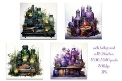 Halloween Background, 15x15 Witch Books and Potion Bottles 8 Product Image 2