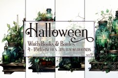 Halloween Background, 15x15 Witch Books and Potion Bottles 9 Product Image 1