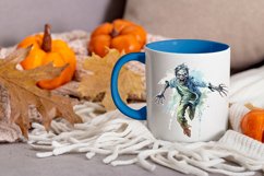Watercolor zombie clipart png