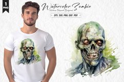 Watercolor zombie png clipart
