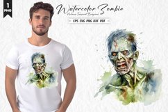 Watercolor zombie png clipart