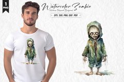 Watercolor zombie png clipart