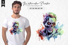 Watercolor zombie png clipart