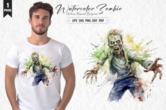 Watercolor zombie png clipart