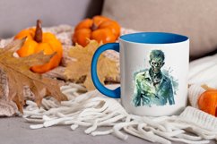  Watercolor zombie sublimation clipart design