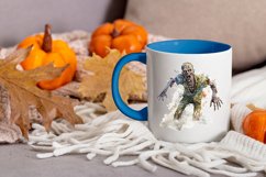 Watercolor zombie sublimation clipart design