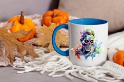watercolor zombie sublimation clipart design