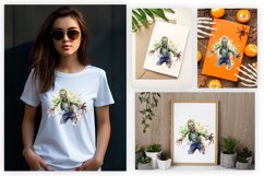 Watercolor zombie sublimation design