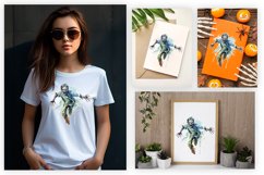 Watercolor zombie sublimation design