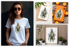 Watercolor zombie sublimation design