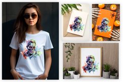  Watercolor zombie sublimation design