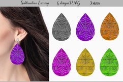 Halloween Teardrop Earrings | Web Earrings Sublimation Product Image 1