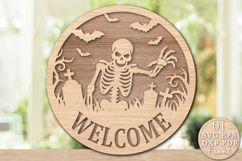 Halloween Welcome Laser Cut SVG Product Image 1