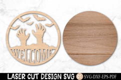 Halloween Welcome Laser Cut SVG Product Image 3
