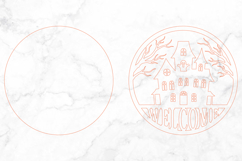 Halloween Welcome Sign SVG Haunted House Laser Cut Product Image 3