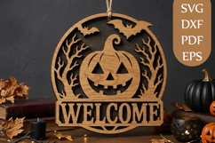 Halloween Welcome SVG Laser Cut Product Image 1