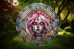 Halloween Wind Spinner Sublimation Zombie Girl 