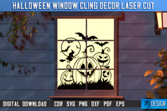 Halloween Window Cling Décor Laser Cut | Seasonal Home Décor Product Image 1