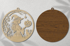 Halloween Witch and Black Cat Laser Cut SVG Product Image 2