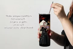 Autumn Witch Light Skin Blond Hair 20oz Tumbler Wrap Design Product Image 2