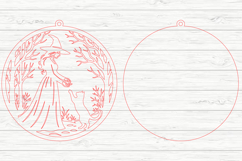 Halloween Witch &amp; Cat Forest SVG Laser Cut Product Image 3