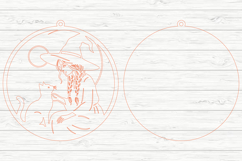 Halloween Witch &amp; Cat SVG Laser Cut Product Image 3