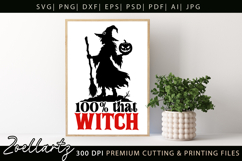 Spooky Witch SVG Cut File Funny Halloween T-shirt Mug Design Product Image 8