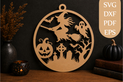Halloween Witch Flying Broom SVG Product Image 1