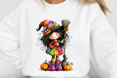 Halloween witch Funny Patchwork Clipart Product Image 2