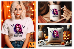 purple witch png, witch girl png, halloween witch, spooky girl clipart, halloween clipart, halloween sublimation, printable halloween png, witch hat png, halloween design, halloween t shirt design