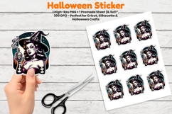 Halloween Sticker, Witch Girl Sticker, Smoking Witch PNG, Retro Witch Sticker, Halloween PNG, Gothic Witch Girl PNG, Spooky Sticker Design, Vintage Halloween Sticker, Printable Halloween Stickers, Cricut Halloween Design