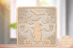 Halloween Witch Girls Laser Cut Design SVG Product Image 1