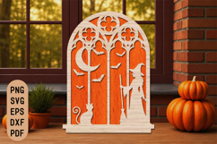 Halloween Witch Gothic Laser Cut SVG Product Image 1