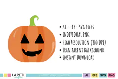 Colorful Halloween graphics with a cheerful spooky theme