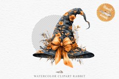 Halloween Witch Lady Hat Girl Wizard Pumpkin Clipart PNG Art Tale Art Image Watercolor Transparent Print illustration sublimation creepy printable digital