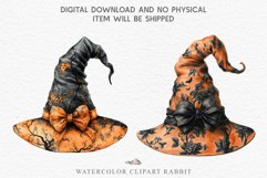 Halloween Witch Lady Hat Girl Wizard Pumpkin Clipart PNG Art Tale Art Image Watercolor Transparent Print illustration sublimation creepy printable digital