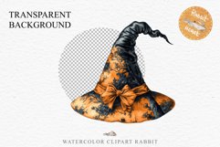Halloween Witch Lady Hat Girl Wizard Pumpkin Clipart PNG Art Tale Art Image Watercolor Transparent Print illustration sublimation creepy printable digital