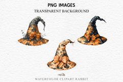 Halloween Witch Lady Hat Girl Wizard Pumpkin Clipart PNG Art Tale Art Image Watercolor Transparent Print illustration sublimation creepy printable digital