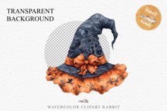 Halloween Witch Lady Hat Girl Wizard Pumpkin Clipart PNG Art Tale Art Image Watercolor Transparent Print illustration sublimation creepy printable digital