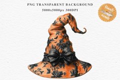 Halloween Witch Lady Hat Girl Wizard Pumpkin Clipart PNG Art Tale Art Image Watercolor Transparent Print illustration sublimation creepy printable digital