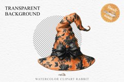 Halloween Witch Lady Hat Girl Wizard Pumpkin Clipart PNG Art Tale Art Image Watercolor Transparent Print illustration sublimation creepy printable digital
