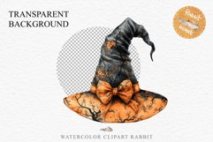 Halloween Witch Lady Hat Girl Wizard Pumpkin Clipart PNG Art Tale Art Image Watercolor Transparent Print illustration sublimation creepy printable digital