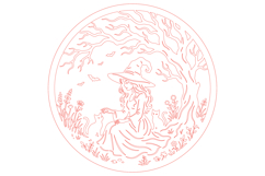 Halloween Witch Laser Cut Design SVG Product Image 2